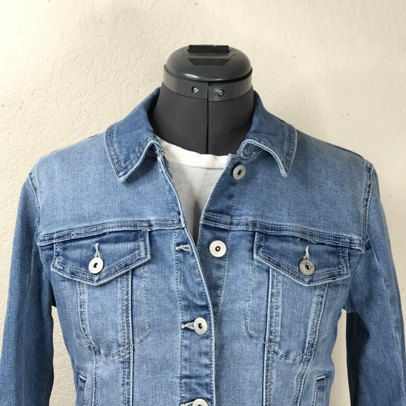 INC Jean Jacket Denim Bell Flare Sleeve Size S - Picture 6 of 8
